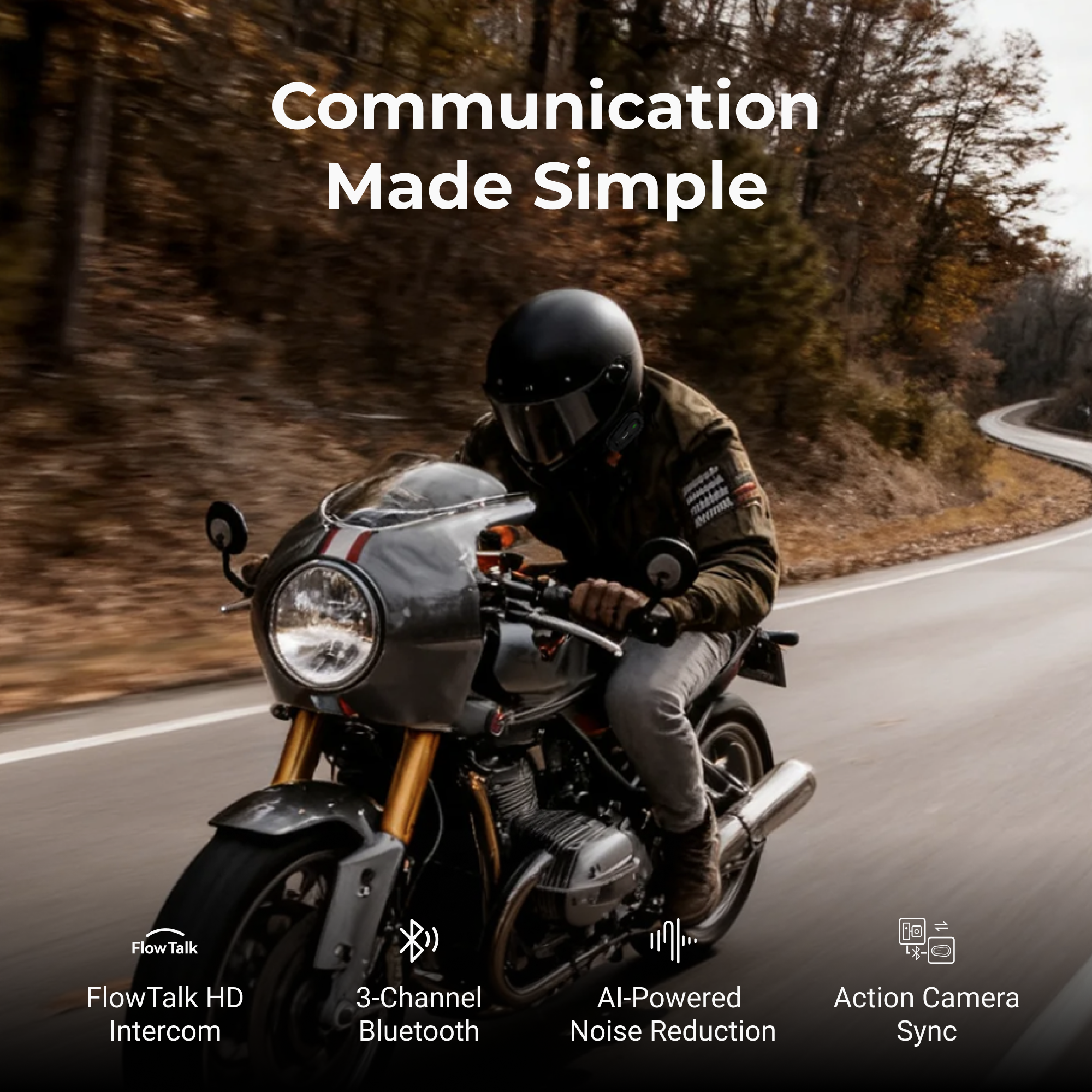 RESOPilot Lite Motorcycle Helmet Intercom
