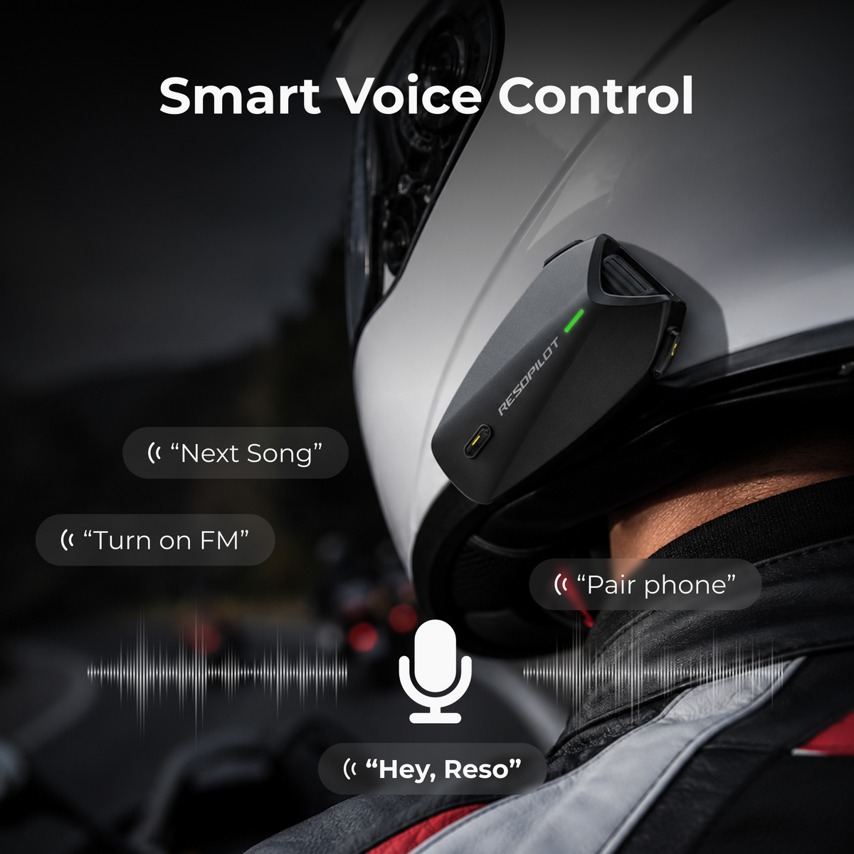 RESOPilot Pro Motorcycle Helmet Intercom